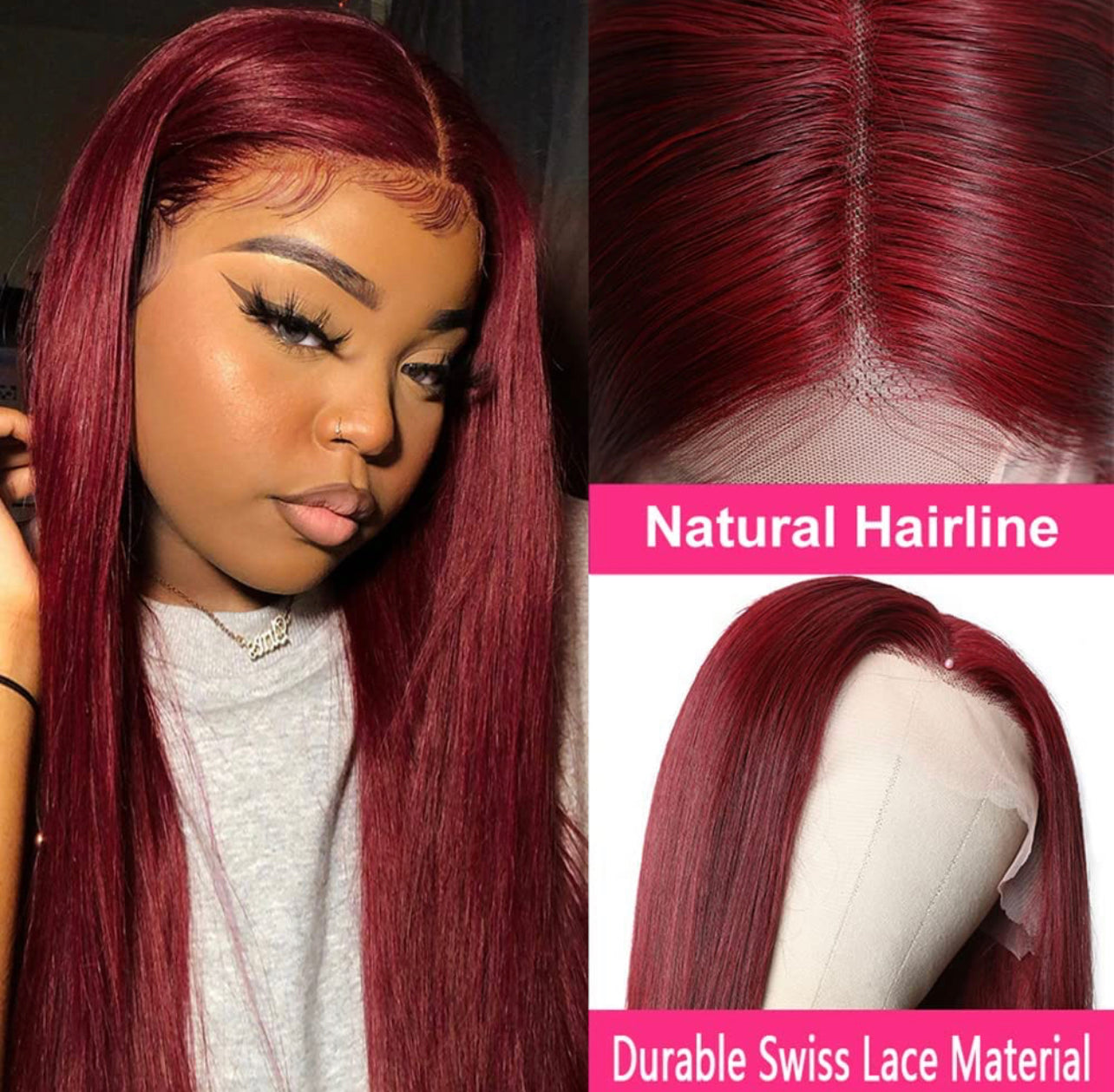 Undetectable Burgundy Lace Unit